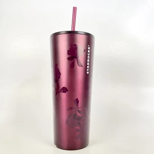 NEU Starbucks Herbst 2020 Plum Rose Edelstahl Tumbler 24oz Halloween beschädigt - Bild 1 von 6