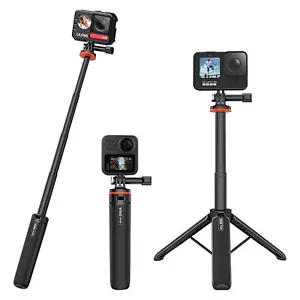 VRIG TP-08 Portable Selfie Stick Handheld Tripod Stand for GoPro Hero 12 11 10 9