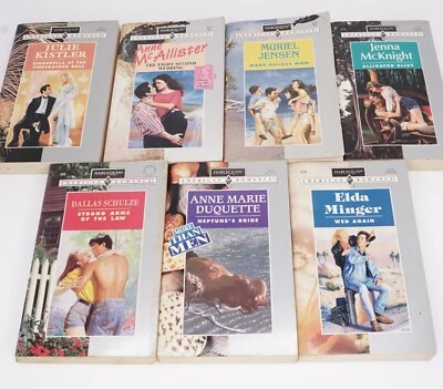 Harlequin American Romance Vintage Lot of 7 1990s Paperback Novels Classic Cover - Image 1 of 4
