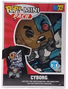 Funko Pop & Mini Pack Teen Titans Go Cyborg Size Large T-Shirt & Mini Pop - Picture 1 of 7