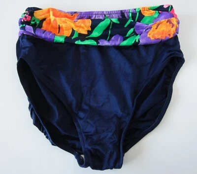 1 TRUE VINTAGE 90s NEW High Cut High Leg Bikini Bottom Swimsuit SZ 11 / 12 - Image 1 of 3