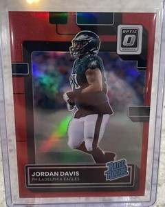 2022 Donruss Optic JORDAN DAVIS Eagles RATED ROOKIE Red Prizm #d/99 SP