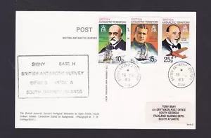 GB British Antarctic Territory 1983 PPC SIGNY Base to Falkland Islands Deps. - Picture 1 of 2