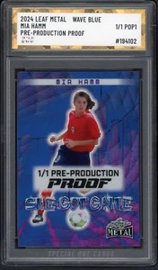 2024 LEAF METAL MIA HAMM PRE-PRODUCTION PROOF SOC POP1 1/1 AUTHENTICATED - Bild 1 von 2