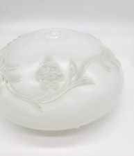 Vtg Frosted Grape Vine Glass Replacement Shade Globe Ceiling Light Fixture Cover