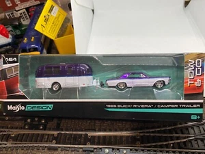 Maisto 1:64 scale 1965 Buick Riviera/ Camper Trailer, New unit. - Picture 1 of 7