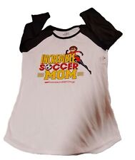 DISNEY PARKS INCREDIBLE SOCCER MOM BLACK/WHITE TEEN LARGE T-SHIRT NEW WITH TAGS