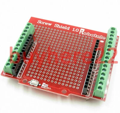 Prototype Screw Shield for Arduino UNO R3  with Reset Button And LED UK Seller - Image 1 of 4