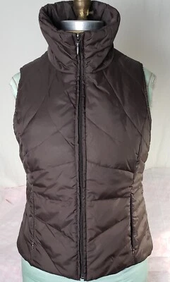 Kenneth Cole Reaction Puffer Vest Women M Brown 60% Down 40% Feather EUC  - Image 1 of 4
