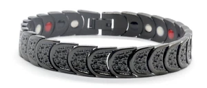 Black Titanium Women's Magnetic Bracelet, Includes Germanium - Picture 1 of 8