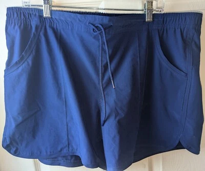 Pantalones cortos para mujer Lands End azul marino talla 18 mezcla de nailon cintura elástica Foto 1 de 4
