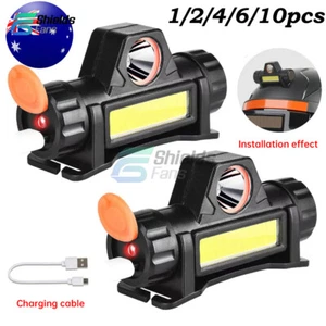 Headlamp Headlight USB Charging Head Torch Flashlight Welding Helmet Light - Picture 1 of 29