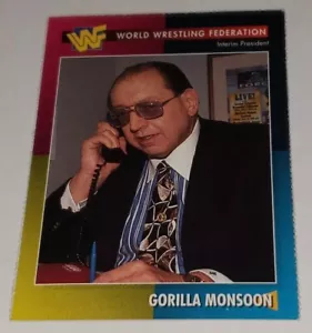 1995 WWE/WWF Magazine Insert #79 Gorilla Monsoon Wrestling Card Danneggiata Leggi Des - Foto 1 di 14