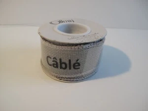 Cinta decorativa de yute topo con cable rollo de 1,5" x 9' - Imagen 1 de 2
