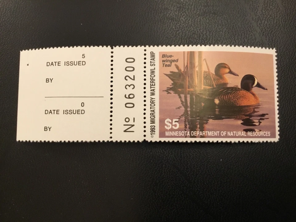 ICOLLECTZONE US 1993 Minnesota 17 with Tab Duck Stamp  - Image 1 of 1