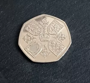 RARE 2022 King Charles III Queen Elizabeth II Memorial 50p Coin - Circulated - Picture 1 of 9