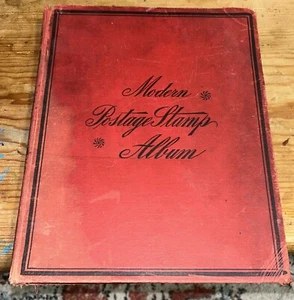 Vtg 1930 Modern Postage Stamp Album Collector With Stamps Us And Foreign - Picture 1 of 15