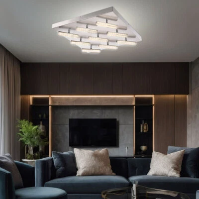 Lampada da Cucina Luci Soggiorno Soffitto LED Argento 9-Flammig Punti Regolabile - Immagine 1 di 4