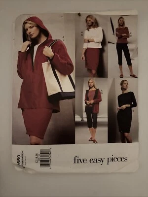 Vogue Sewing Pattern 2659 Misses Top Pants Dress Skirt Jacket Size 12-16 Uncut - Image 1 of 2