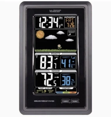 La Crosse Technology S88907 Vertical Wireless Color Forecast Station with Alerts - Image 1 of 4