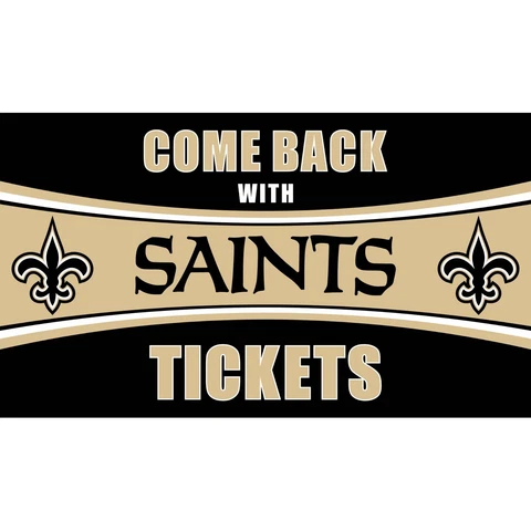 New Orleans Saints NFL 28" x 16" Come Back With Tickets Door Mat-W38490346478 Cover