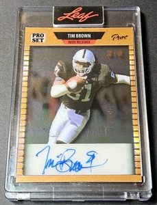 2023 Leaf Pro Set Pure Bronze Spectrum /40 Auto Tim Brown #89-TB1 Raiders - Picture 1 of 2
