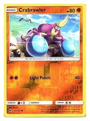 Crabrawler  Reverse Holo 73/147 NM - Image 1 of 2