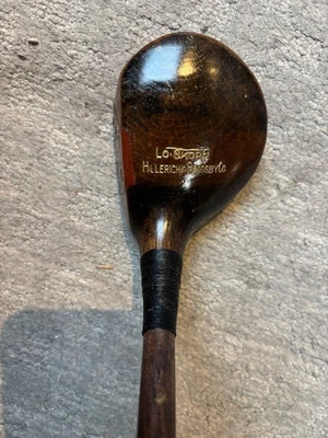 Hillerich & Bradsby Lo-Skore 花哨脸 Brassie 山核桃杆身 高尔夫球杆 — 第 1/4 张图片