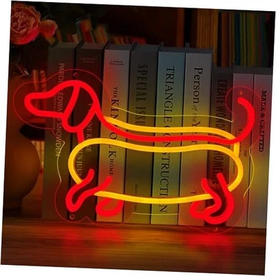 Neon Sign,Dog Neon Sign for Wall Decor, Dimmable Puppy Neon Light Dachshund - Image 1 of 4