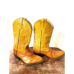 Vintage Champion Cowboy Boots Two-Tone Leather Western - Picture 1 of 7