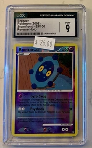 2008 Pokemon Stormfront #55/100 Bronzor Reverse Holo Graded CGC 9 MINT - Picture 1 of 2