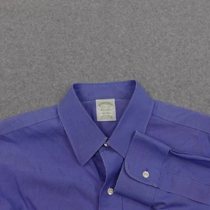 Brooks Brothers Dress Shirt Button Down Long Sleeve Blue Mens 15 1/2-34 - Picture 1 of 5