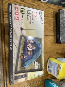 Supersonic 12” Portable LED TV With FM Radio - Picture 1 of 3