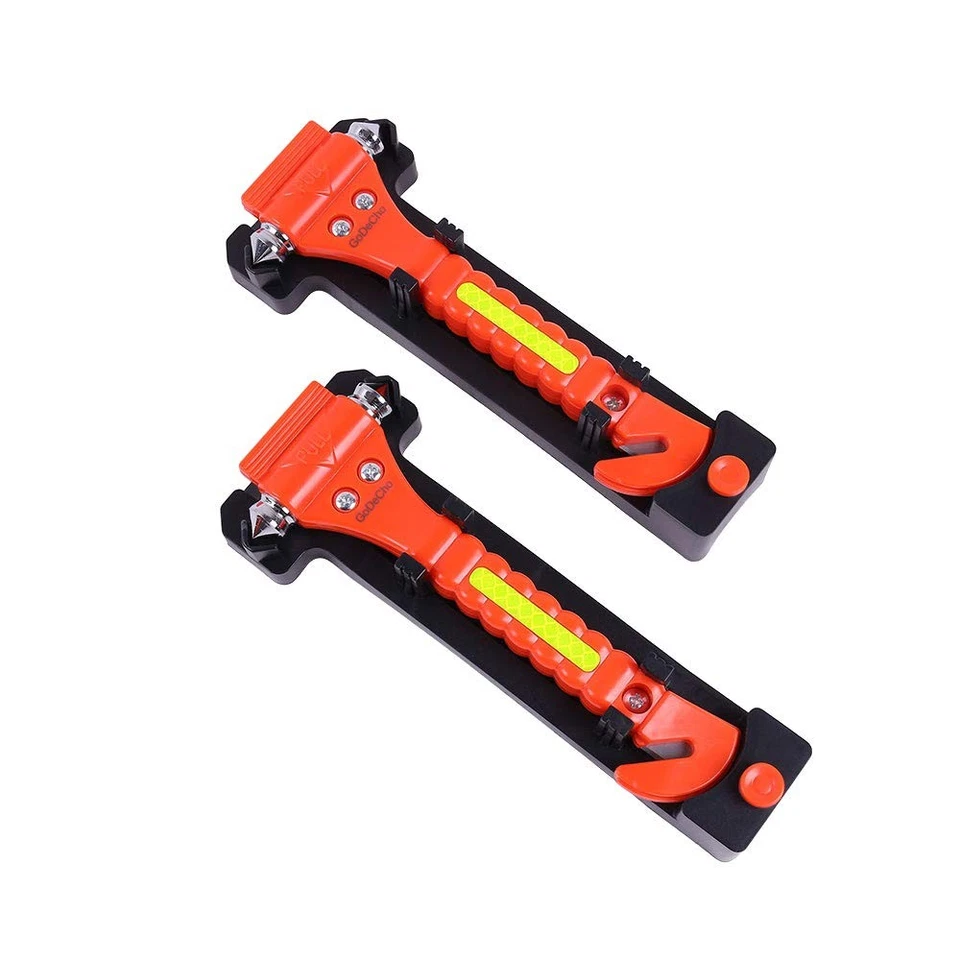 2 Pack Car Safety Hammer Emergency Escape Tool With Seat Belt Cutter and Vehicle