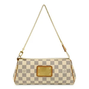 echt LOUIS VUITTON Damier Azur Eva Schultertasche Handtasche N55214 LV weiß - Bild 1 von 9