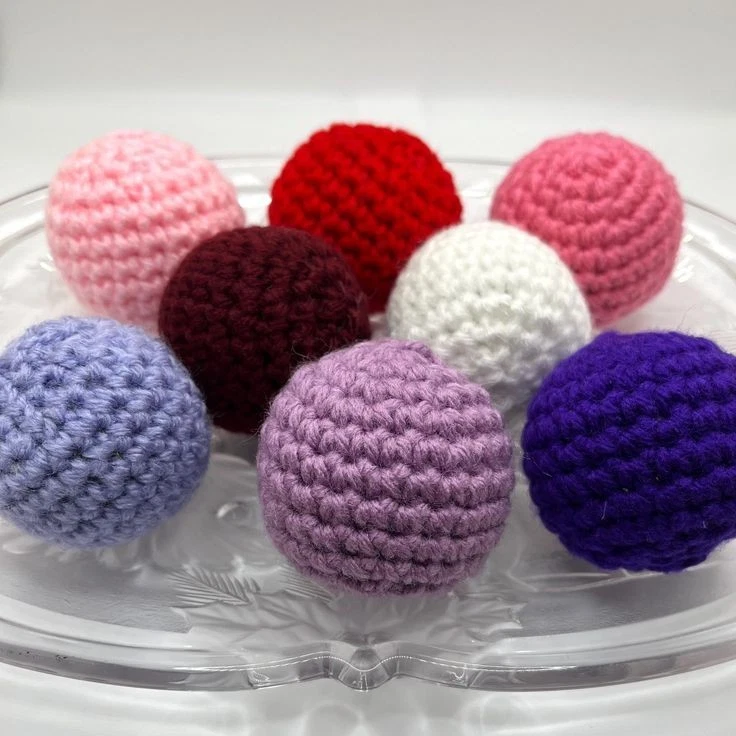 Small Crochet Cat Ball Infused with Catnip Cat Toy for Indoor Cats - Image 1 of 1