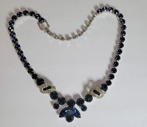 Eisenberg Halskette blau Strass Vintage - Bild 1 von 8