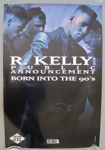 Vintage 1991 R. Kelly & öffentliche Ankündigung geboren in die 90er Jahre PROMO POSTER 24x36" - Bild 1 von 10