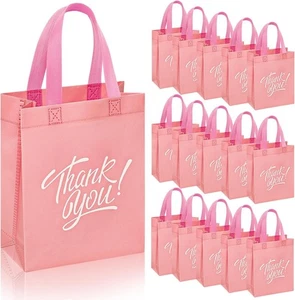 30 Pcs Thank You Gift Bags with Handles Bulk Reusable Goodie Bag Non Woven Fo... - Picture 1 of 4