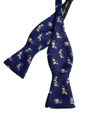 Corbata de seda Hermes azul patrón integral hombre ancho 5,5 cm largo 68 cm Foto 1 de 3