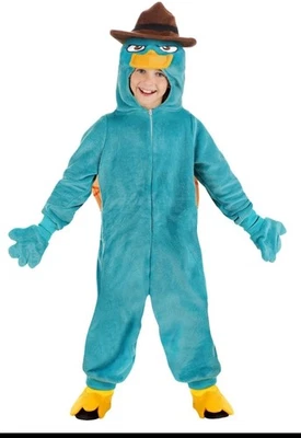 Disney Phineas and Ferb Perry the Platypus Agent P 6-7 Costume Child Small - Image 1 of 4