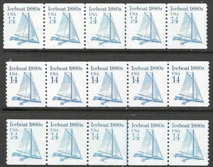 SC#2134 - 14c Iceboat Coil PNC5 MNH P#1, 2 &4 Set of 3 - Picture 1 of 1