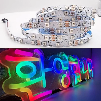 biegbar S Typ adressierbar WS2812B 6mm PCB ws2812 RGB LED Pixel Streifen Licht - Bild 1 von 4