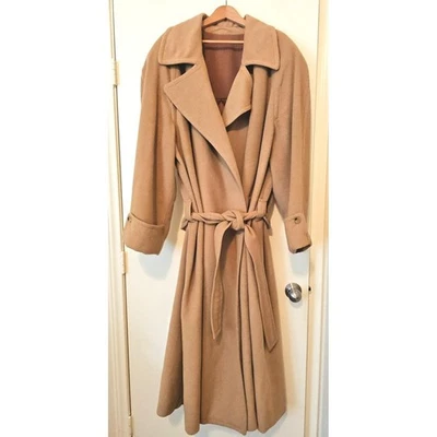 Vincent Pastena Haute Couture Camel Wool OverCoat Belted Wrap Custom 54L?  READ! - Image 1 of 4