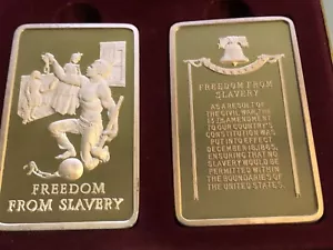FREEDOM FROM SLAVERY~ 9.635 OZ WITTNAUER PLATA ESTERLINA 0,925 JUEGO A JUEGO - Imagen 1 de 5