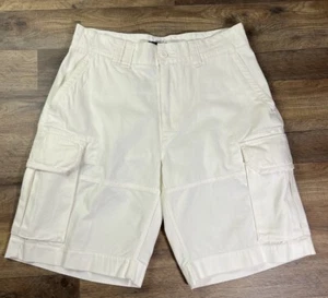 Polo Ralph Lauren White Chino Cargo Shorts Size 32 x 10" inseam NWT high rise. - Picture 1 of 11