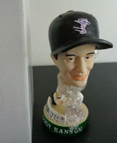 FRESNO GRIZZLIES Baseball CODY RANSOM Bobblehead SGA Free Ship COLORADO ROCKIES Cover