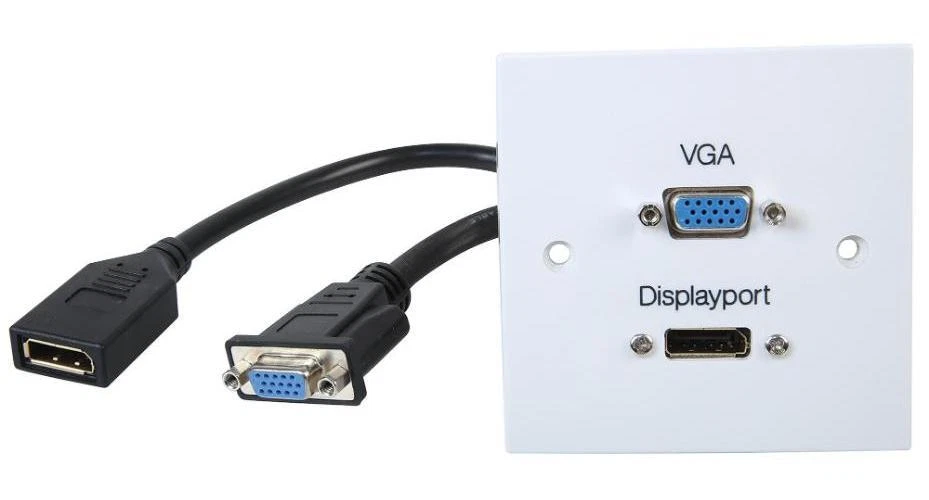 1 Bande Plaque Murale Avec VGA/Displayports Connecteurs - PELR0260 - Photo 1/1