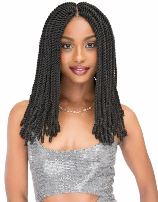 JANET 2X SENEGAL CURLY FINISH 14" CROCHET PROTECTIVE STYLE 5PK COLOR 1B - Image 1 of 2