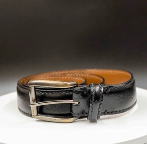Next Signatute Mens Leather Belt Size 30-32 S Black - Picture 1 of 6